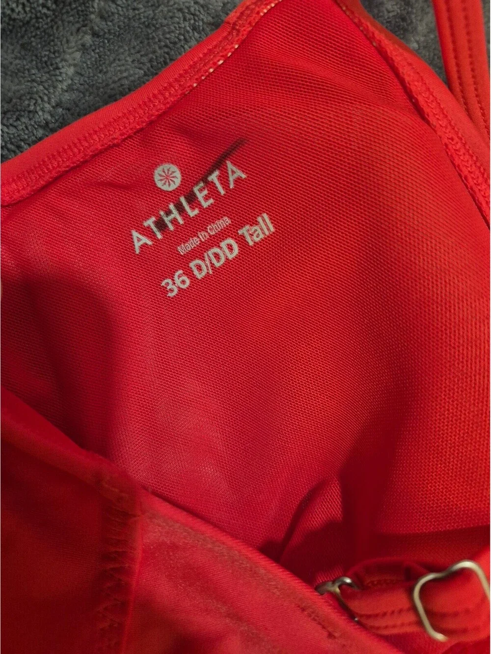 Athleta Red One-Piece Swimsuit – Size 36 D/DD Tall - Picture 3 of 4